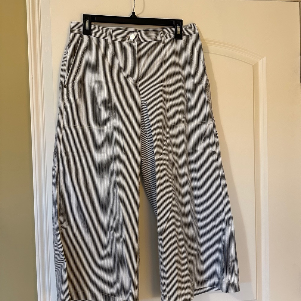 Lafayette 148 New York Indigo Striped Pants